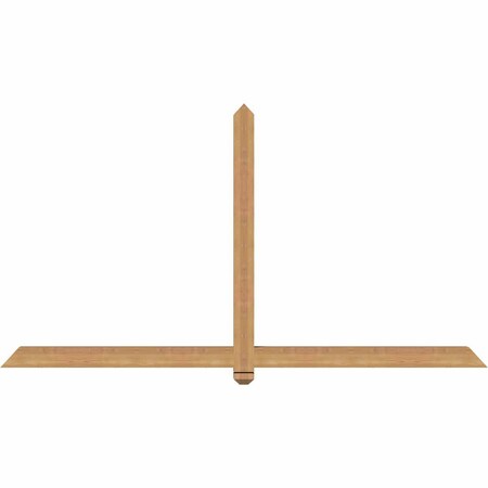 Ekena Millwork Eugene Smooth Timber Gable Bracket, Western Red Cedar, 84"W x 45"H x 3 1/2"D x 3 1/2"F, 13/12 Pitch GBW084X45X0404EUG00SWR